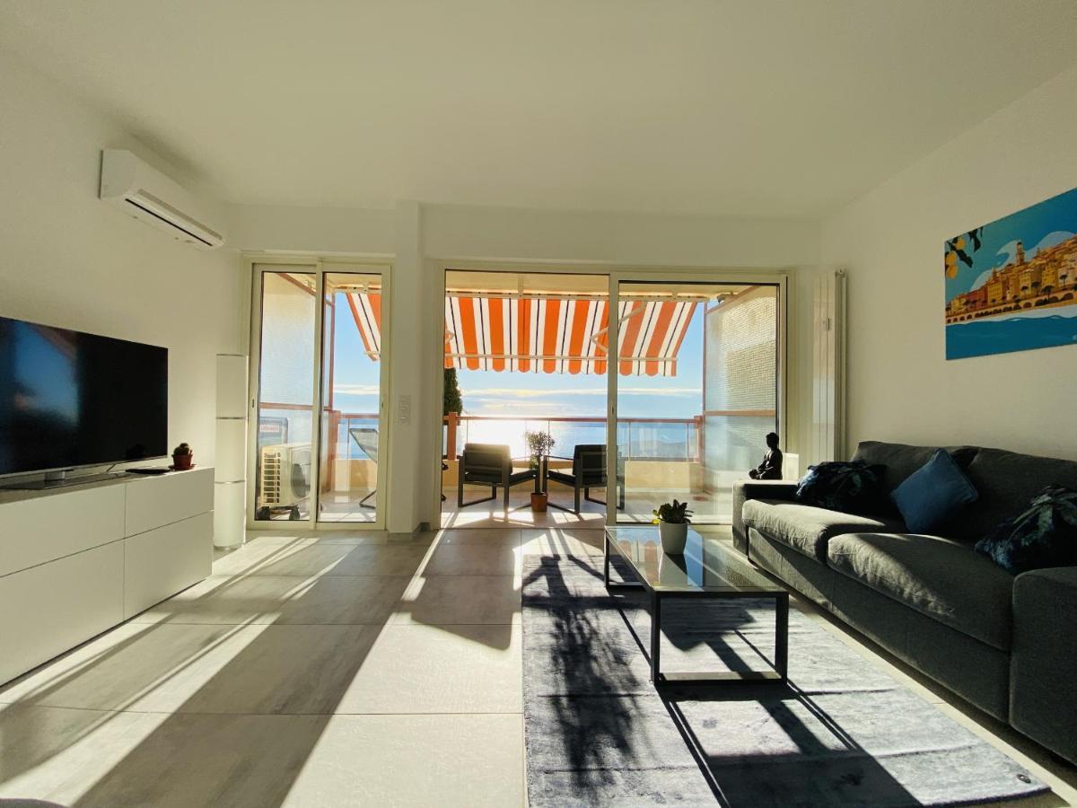Le Vigia-Vue Mer-Terrasse-Climatisation-Parking Menton Exterior photo