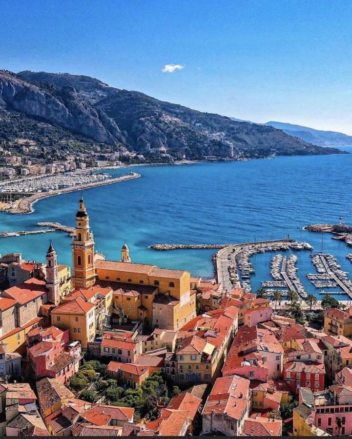 Le Vigia-Vue Mer-Terrasse-Climatisation-Parking Menton Exterior photo