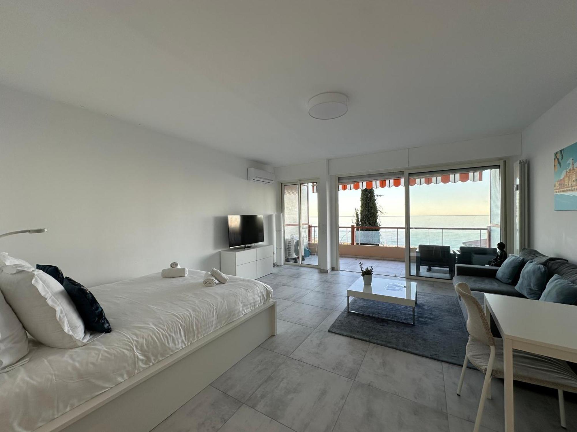 Le Vigia-Vue Mer-Terrasse-Climatisation-Parking Menton Exterior photo